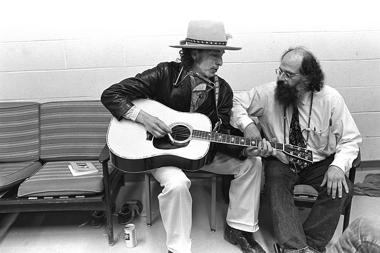 Allen Ginsberg and Bob Dylan