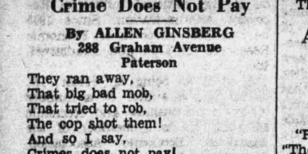 Allen Ginsberg’s First Poem?