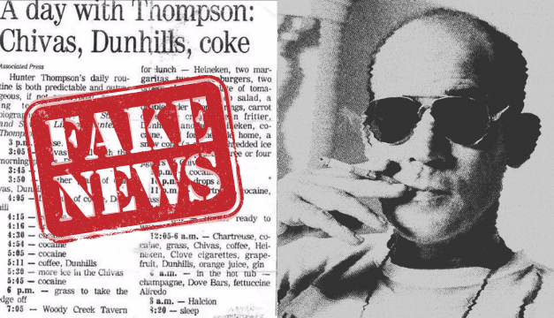 Debunking Hunter S. Thompson’s Daily Routine