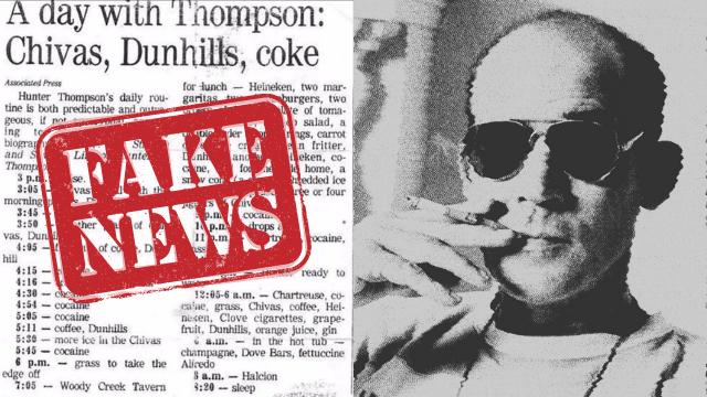 Debunking Hunter S. Thompson’s Daily Routine